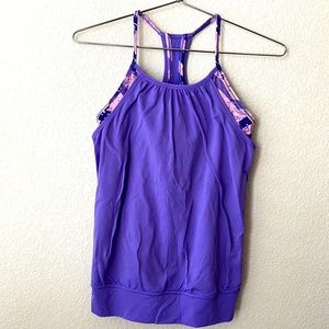 Ivivva Girls Racerback Active Workout Purple/Pink Top Size 12